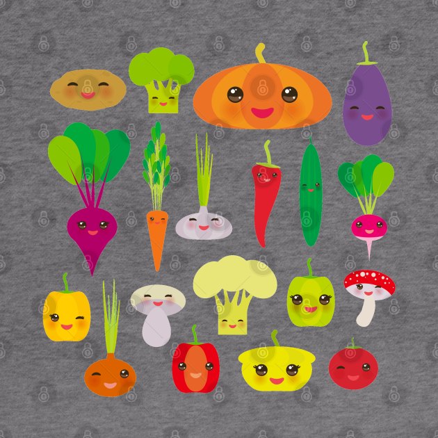 Kawaii vegetables by EkaterinaP